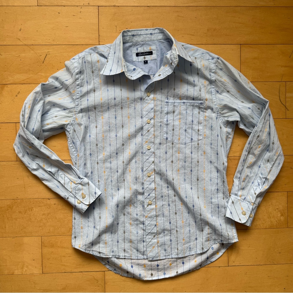Robert Graham Button Down Collar Shirt, Sz Medium, business‎ casual work office